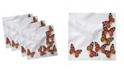 Ambesonne Butterflies Set of 4 Napkins, 18" x 18"